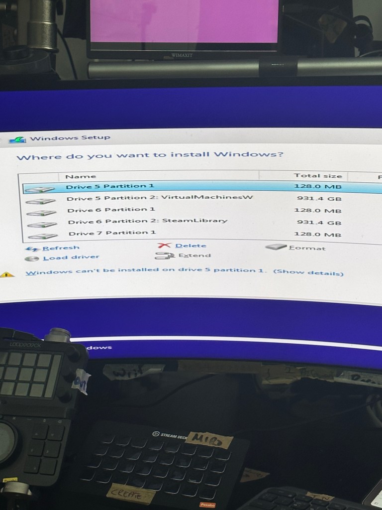 reinstalling the windows 16