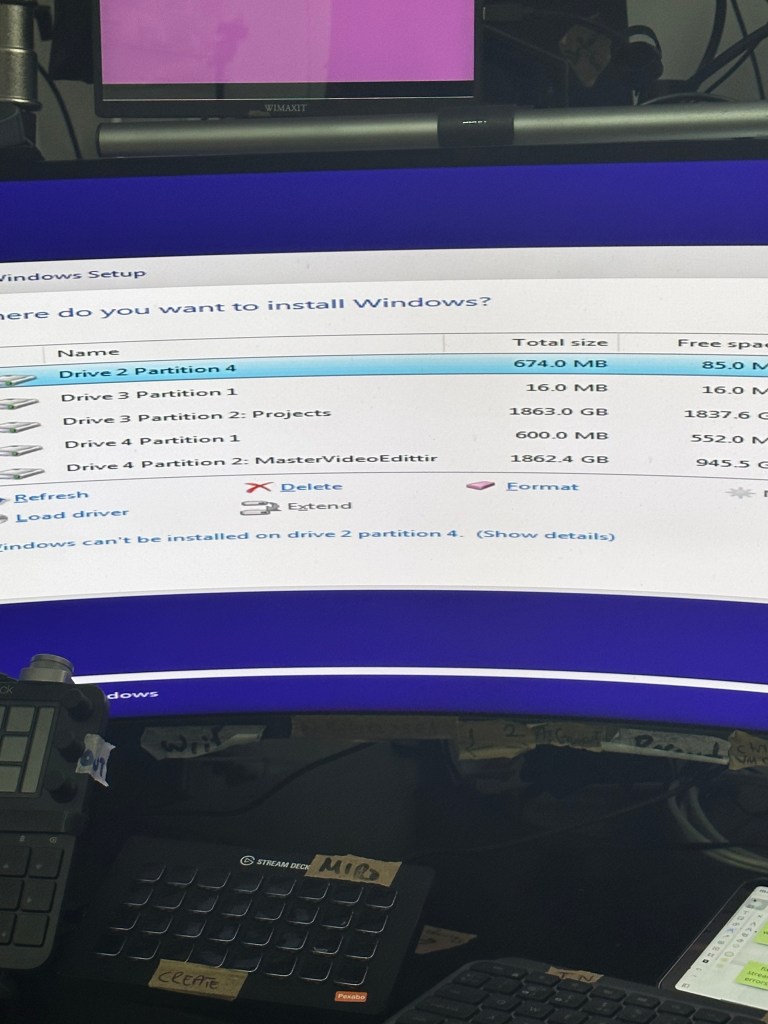 reinstalling the windows 17