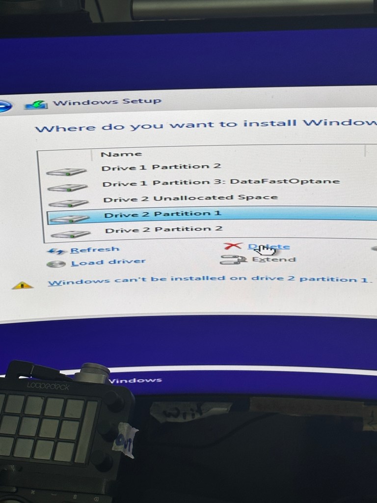 reinstalling the windows 19