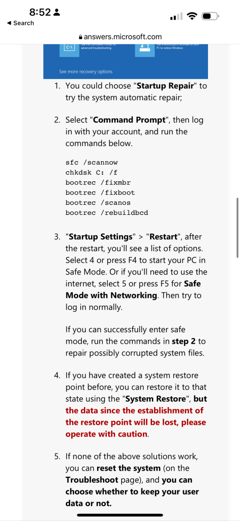 reinstalling the windows 38