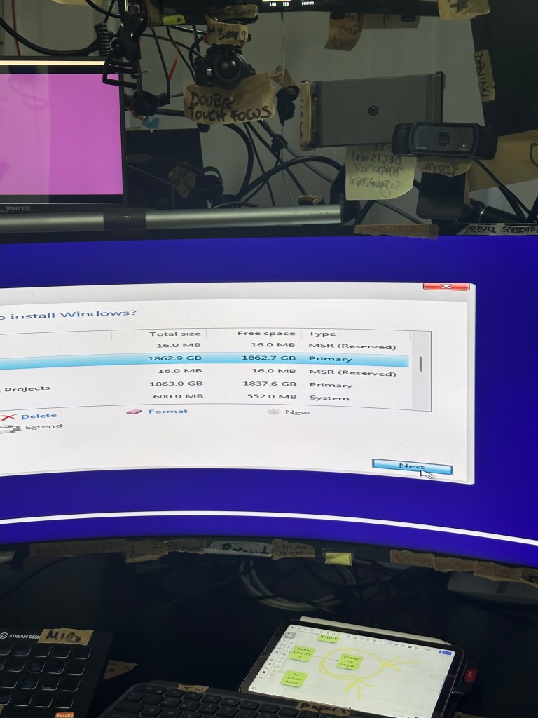reinstalling the windows 6