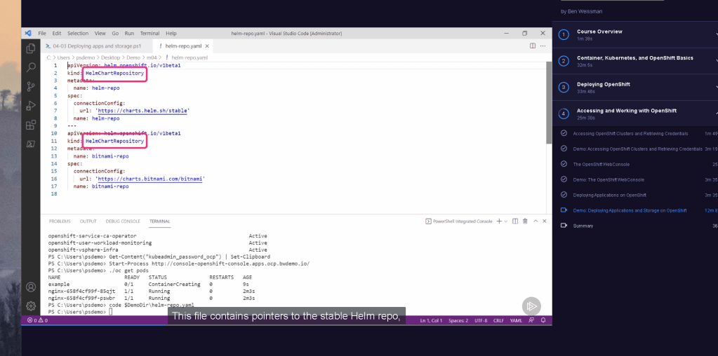 openshift course pluralsight 107