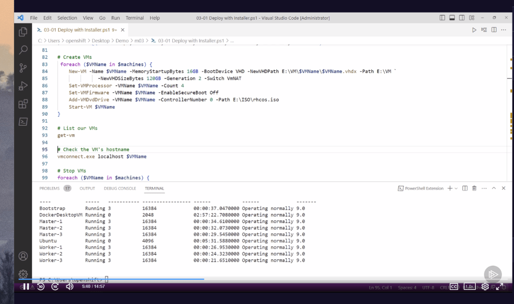 openshift course pluralsight 60