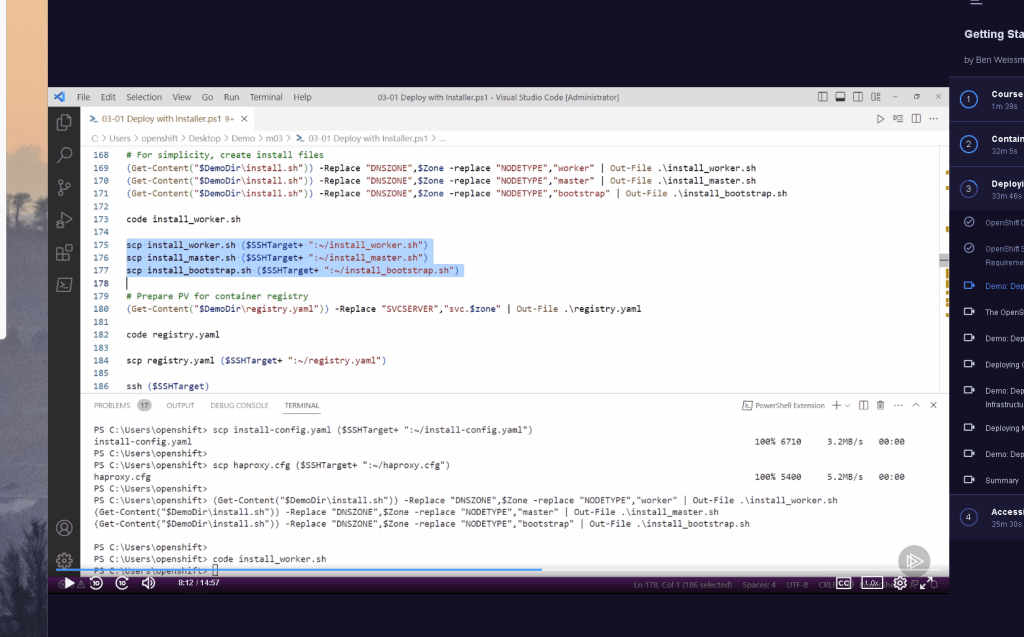openshift course pluralsight 68