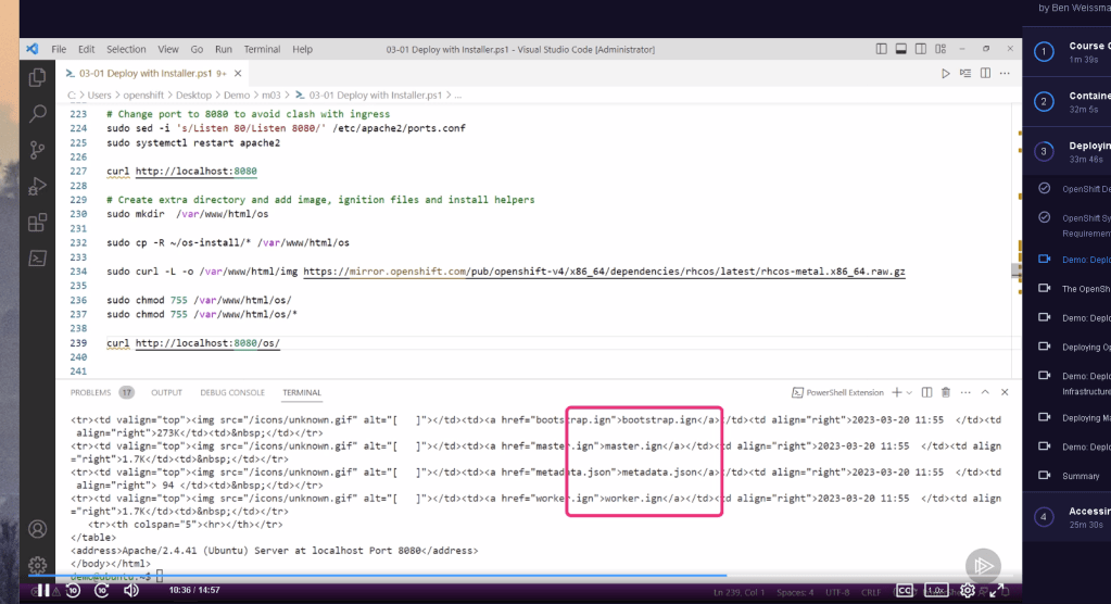 openshift course pluralsight 76