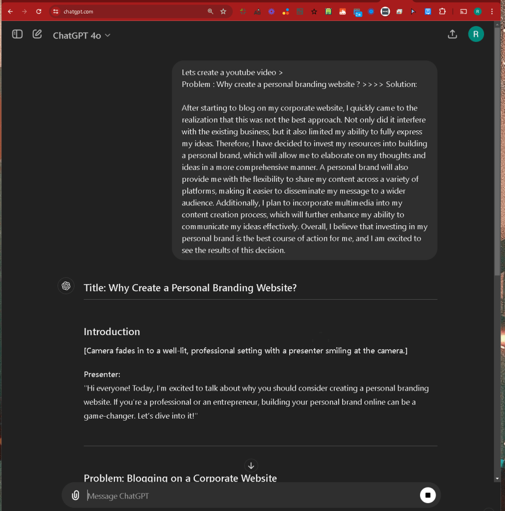 creating content from 2